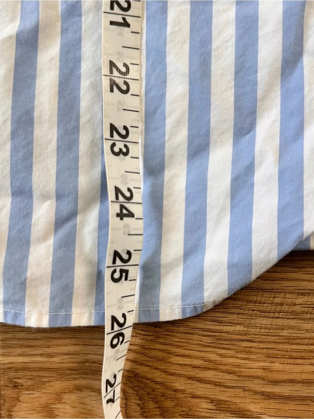 AYR The Deep End Striped Button Down Shirt Blue White Cotton XS Luxury Career - Picture 9 of 10